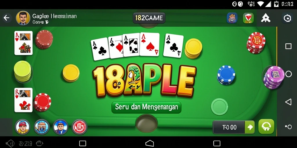 Screenshot gameplay <strong>182GAME</strong> yang menampilkan suasana seru permainan Gaple.