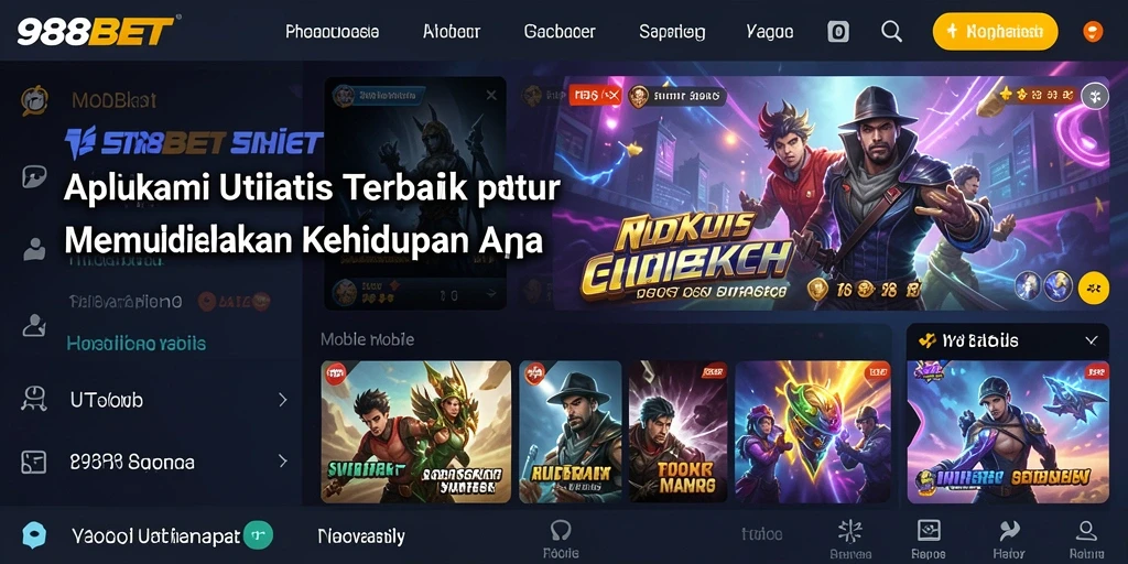 Tampilan screenshot utama 988BET yang menunjukkan fitur utilitas yang mengesankan.