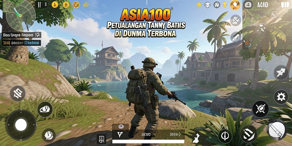 Tampilan gameplay ASIA100 dalam dunia terbuka yang memukau.