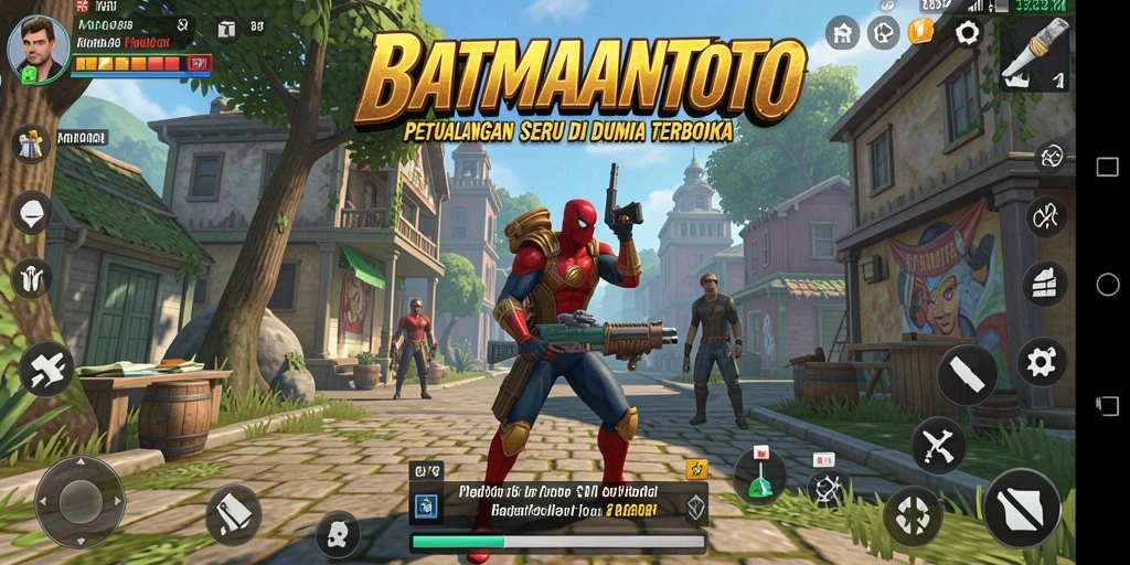 Tangkapan layar gameplay <strong>BATMANTOTO</strong> yang menunjukkan eksplorasi dunia terbuka.