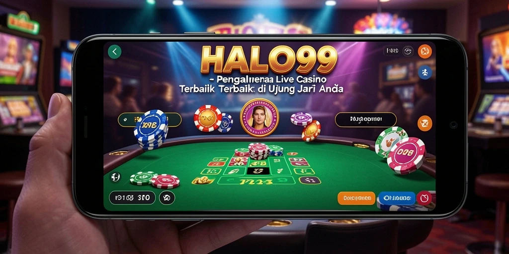 Tampilan gameplay HALO99 yang mengasyikkan dan interaktif dengan dealer langsung.