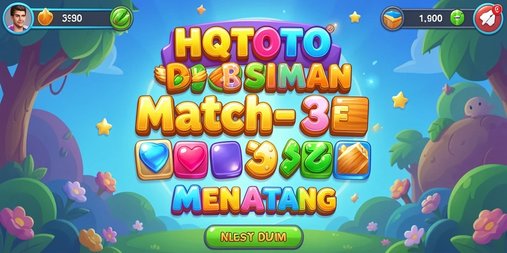Tampilan gameplay HQTOTO yang seru dalam kategori Match-3.