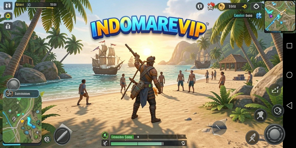 Tampilan penuh warna dari gameplay INDOMAREVIP yang santai.
