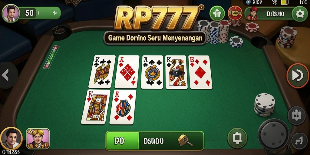 Tampilan menarik dari gameplay game Domino RP777.