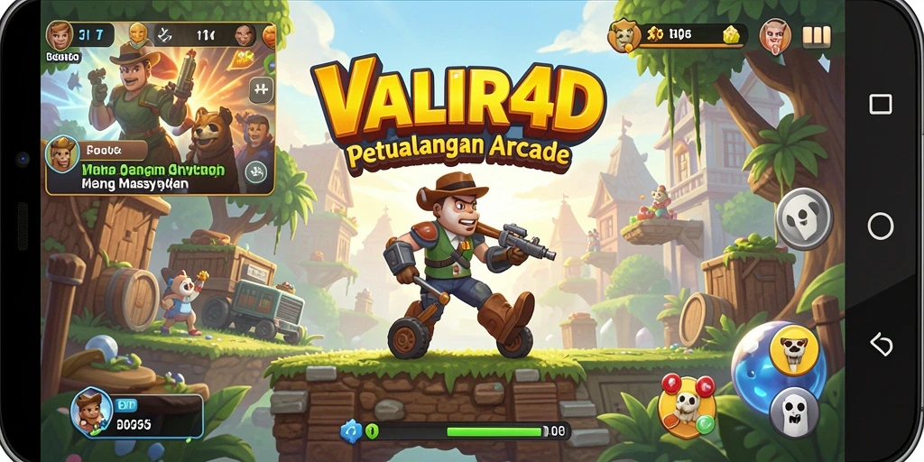 Tangkapan layar VALIR4D menampilkan gameplay seru dan penuh warna.